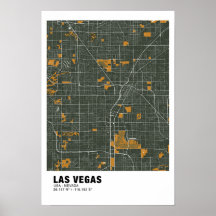 Poster de la carte de Las Vegas - Nevada Green Map