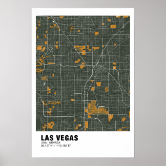 Poster de la carte de Las Vegas - Nevada Green Map