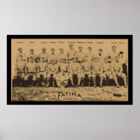 Poster de la carte de tabac Fatima Giants 1913 à N