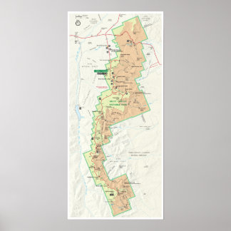 Poster de la carte du canyon de Bryce