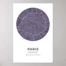 Poster de la carte du Cercle violet de Paris Franc