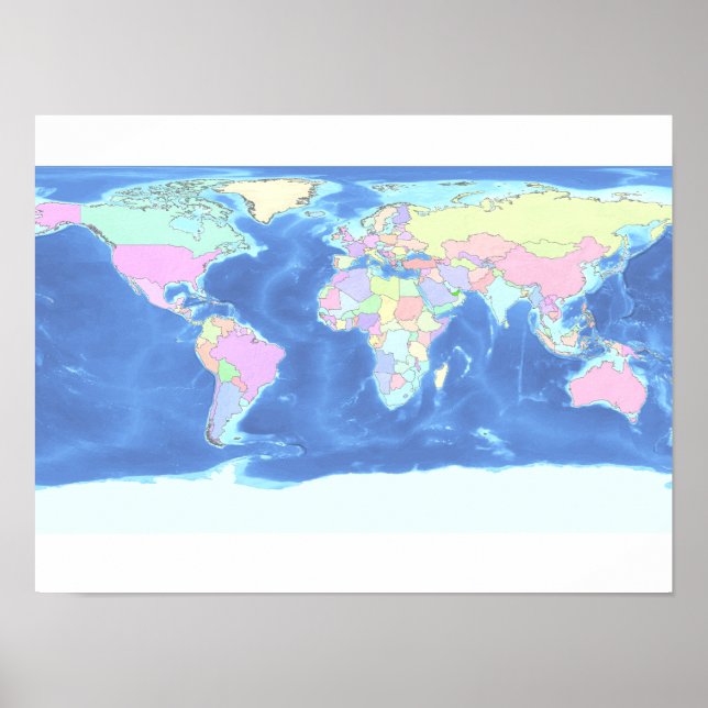Poster de la carte du monde (Devant)