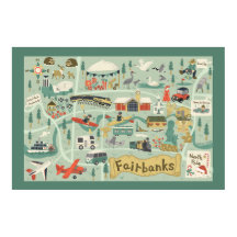 Poster de la carte Fairbanks