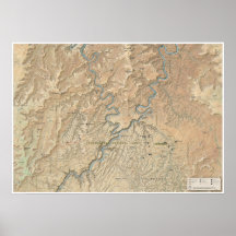 Poster de la carte Heart of Canyonlands (Utah)