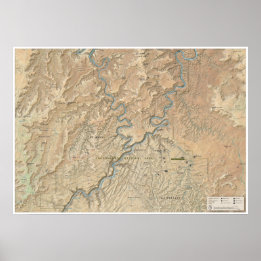 Poster de la carte Heart of Canyonlands (Utah)