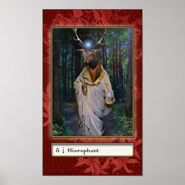 Poster de la carte Hierophant Tarot (Devant)