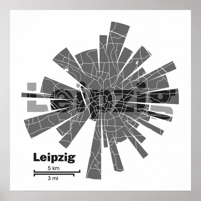 Poster de la carte Leipzig (Devant)