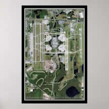 Poster de la carte satellite de l'aéroport interna