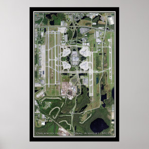 Poster de la carte satellite de l'aéroport interna