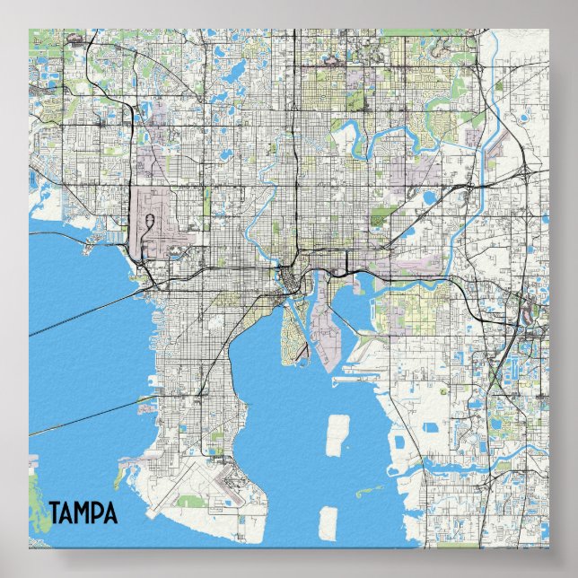 Poster de la carte Tampa (Devant)