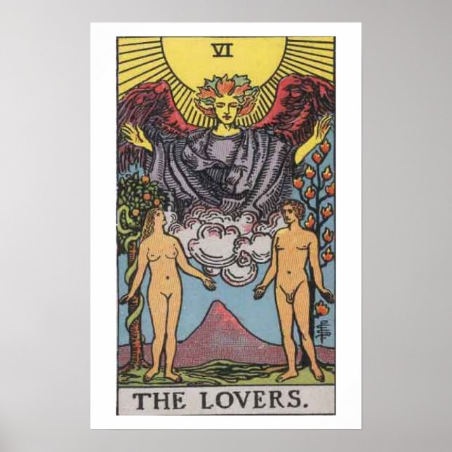 Poster de la carte Tarot Lovers (Devant)