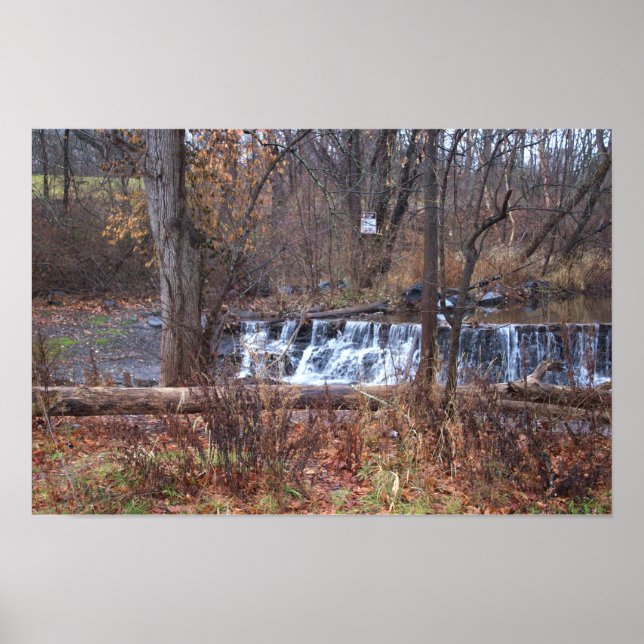 Poster de la cascade d'automne (Devant)