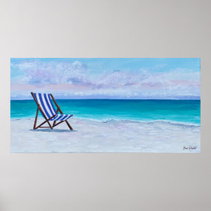 Poster de la chaise royale bleue - par Just Dahl