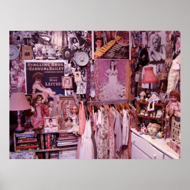 Poster de la chambre à coucher rose (Devant)