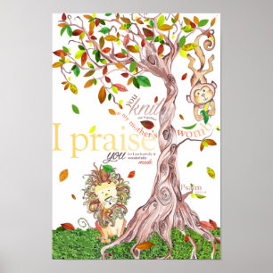 Poster de la chambre bébé : Psaume 139: 13-14