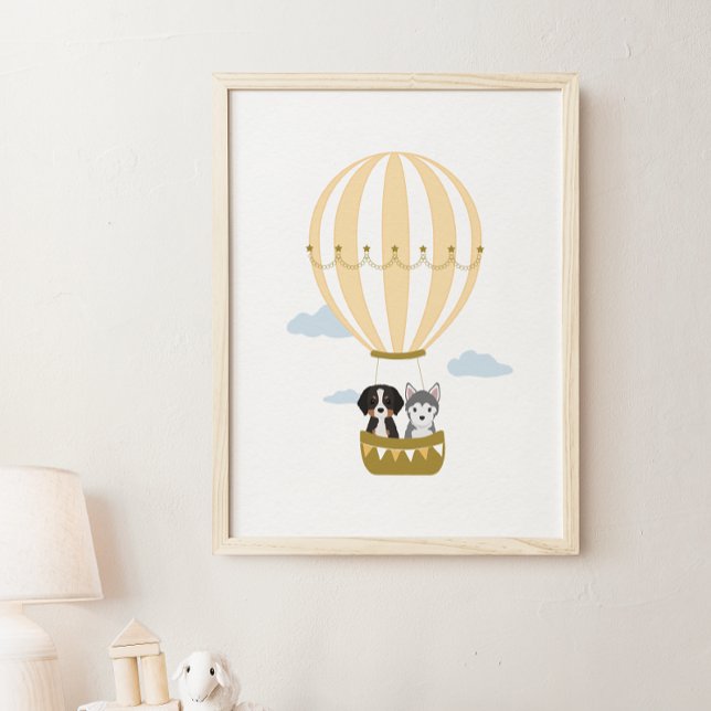 Poster de la chambre des chiens de balloon à air c (Créateur téléchargé)