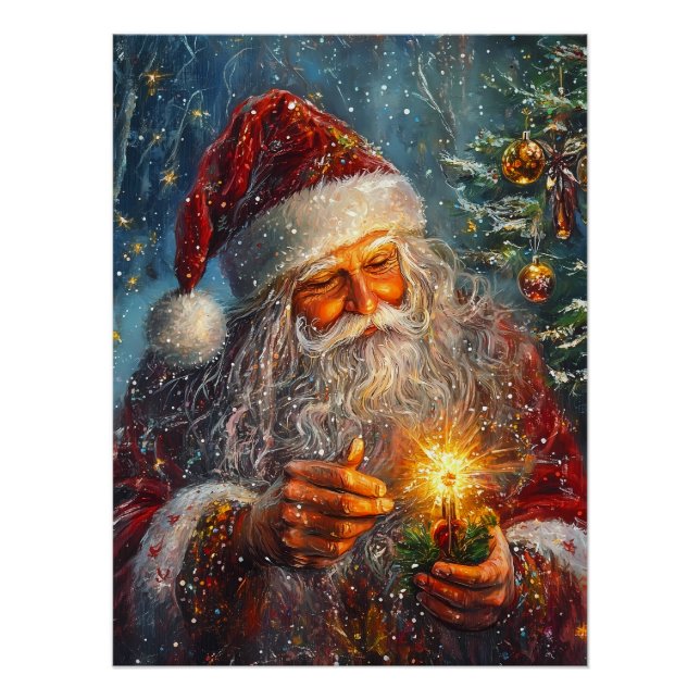 Poster de la chandelle Père Noël victorienne (Devant)