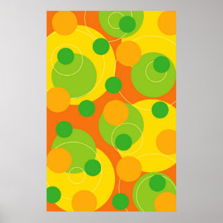 Poster de la chaux d'agrumes colorée Bubbly Fun Ci