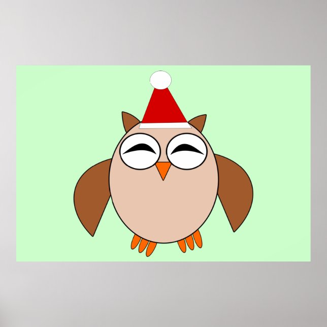 Poster de la chouette de Noël (Devant)