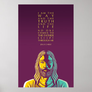 Poster de la citation de Jésus Christ : Je suis le