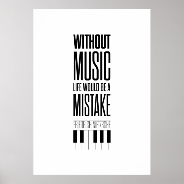 Poster de la citation de musique Friedrich Nietzsc (Devant)