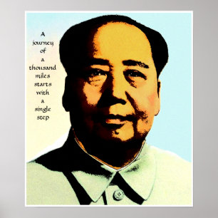 Poster de la citation de voyage Mao Zedong Imprime