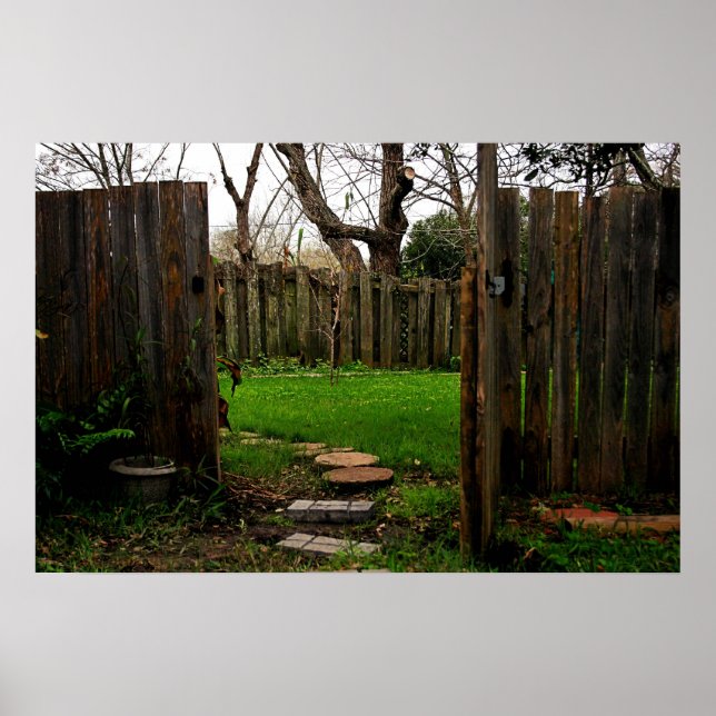Poster de la clôture du jardin (Devant)