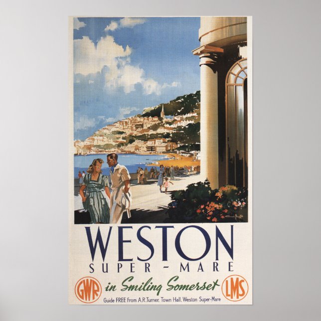 Poster de la compagnie de chemin de fer Couple Ove (Devant)