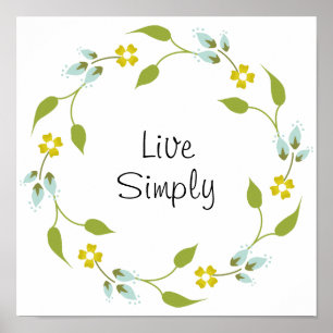 Poster de la couronne fleurie tout simplement jaun