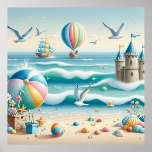 Poster de la crèche Pastel Beach