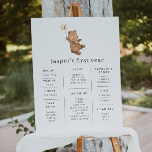 Poster de la crème d'ours Balloon de jalon