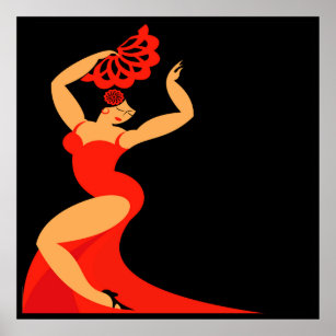 Poster de la danseuse de flamenco Lg.