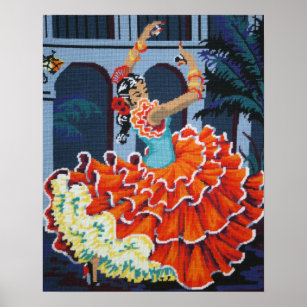 Poster de la danseuse flamenco