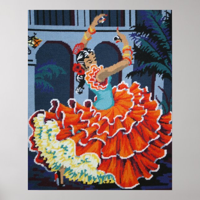 Poster de la danseuse flamenco (Devant)