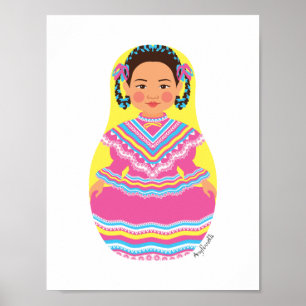 Poster de la danseuse mexicaine Matryoshka