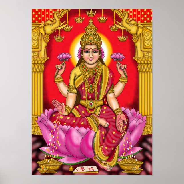 Poster de la déesse Lakshmi (Devant)