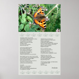 Poster de la desiderata motivationnelle papillon