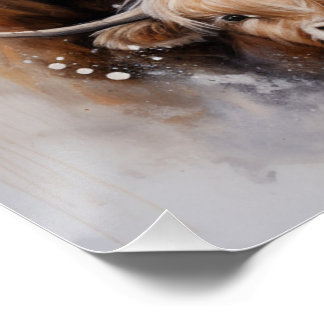 Poster de la famille de 5 vaches design - art mode