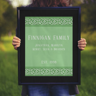 Poster de la famille personnalisée de la bande de