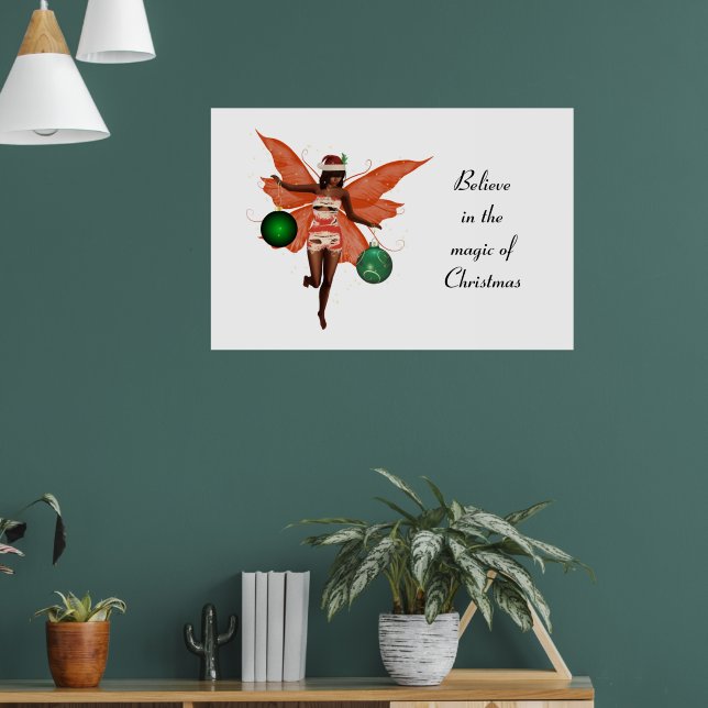 Poster de la Fée de Noël afro-américaine (Salon 1)
