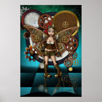 Poster de la fée Steampunk Imaginaire Art
