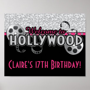 Poster de la fête d'anniversaire de Hollywood