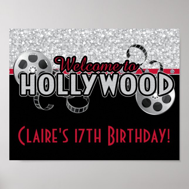 Poster de la fête d'anniversaire de Hollywood (Devant)