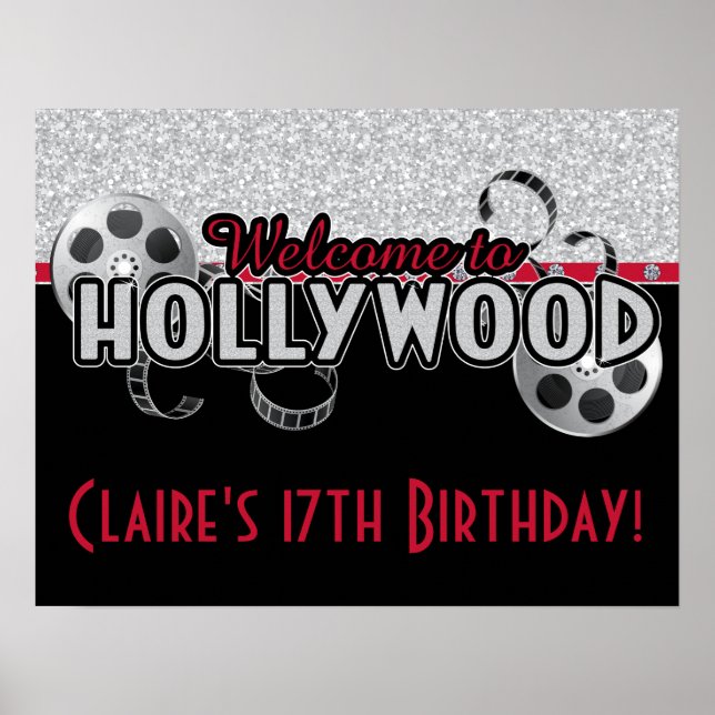 Poster de la fête d'anniversaire de Hollywood (Devant)