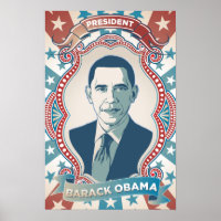 Poster de la fête de l'investiture du président Ob