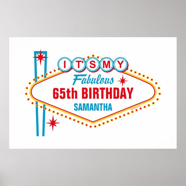 Poster de la fête de signature personnalisée Las V (Devant)