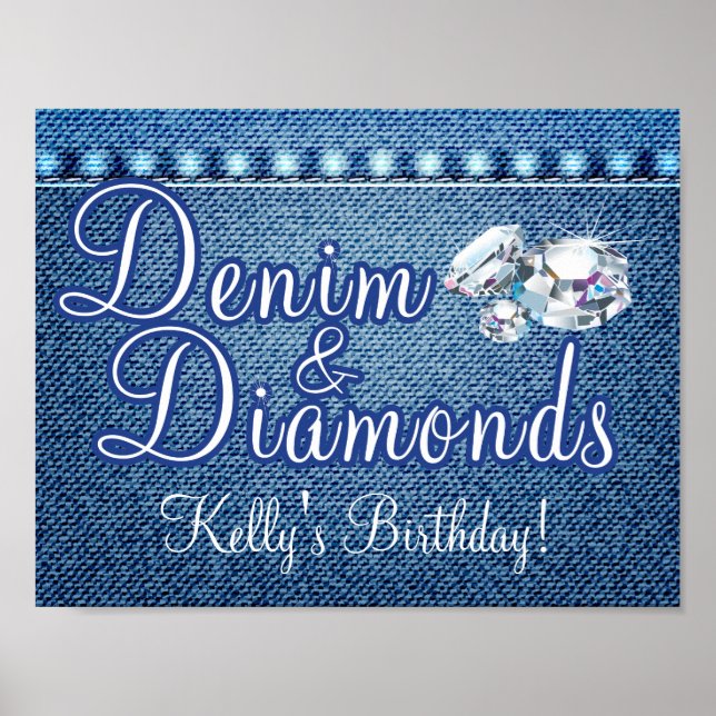 Poster de la fête Denim and Diamonds (Devant)