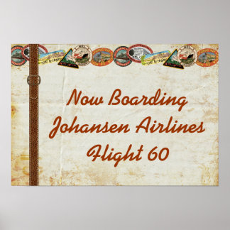 Poster de la fête des bagages de voyage