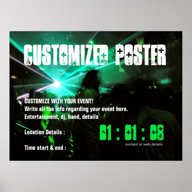 Poster de la fête d'évènement personnalisé (Devant)