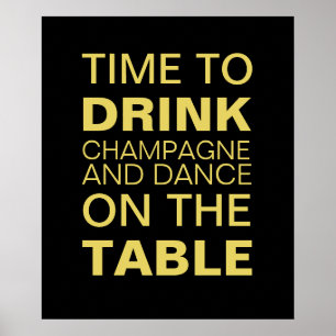 Poster de la fête du Champagne de boisson jaune